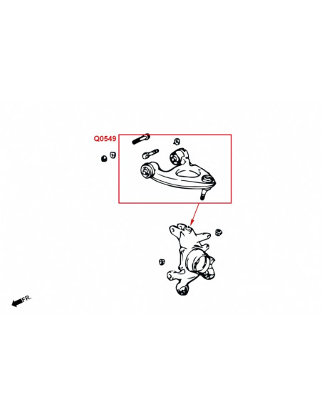 Rear Upper Camber Kit Lexus LS, Toyota Celsior, Century
