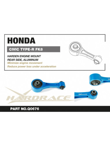 Supporto Motore Rinforzato Posteriore Hardrace Honda Civic MK10 + Type R