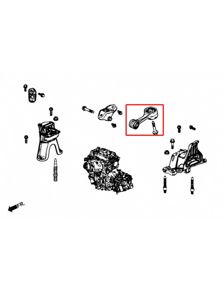 Supporto Motore Rinforzato Posteriore Hardrace Honda Civic MK10 + Type R