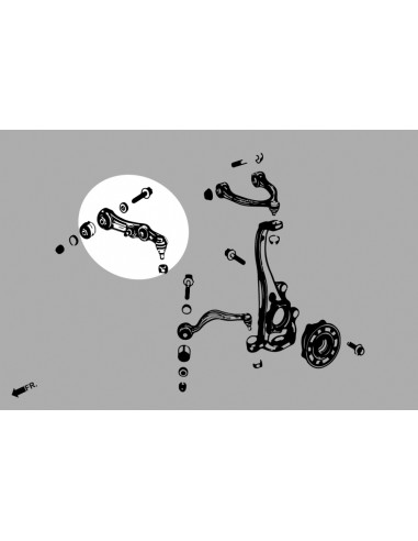 Braccio Inferiore Anteriore Hardrace Mercedes Classe C W205 Classe E W213 +AMG E43/E53/E63 GLC X253 +GLC43/GLC63