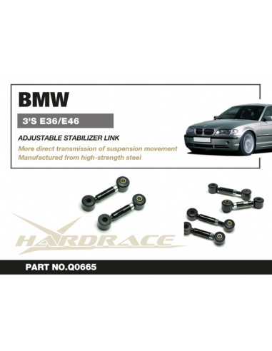 Bielletta Stabilizzatrice Posteriore Regolabile Hardrace BMW Serie 3 E36 E46 + M3 E36