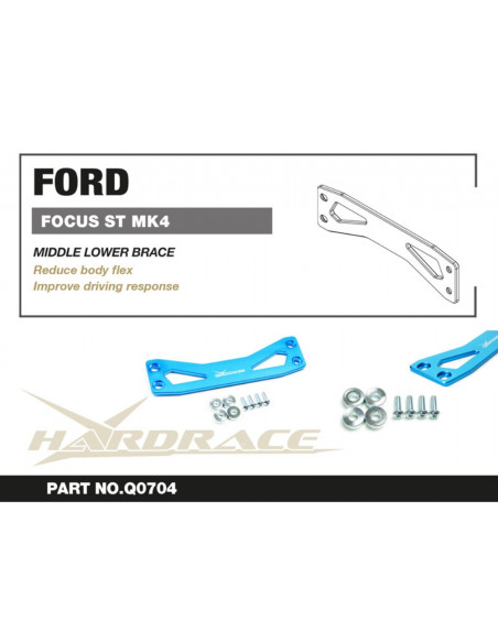 Barra di Rinforzo Inferiore Centrale Hardrace Ford Focus MK4 ST C519