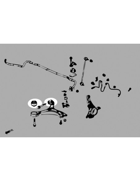 Boccola Braccio Inferiore Anteriore Hardrace Honda Civic MK9