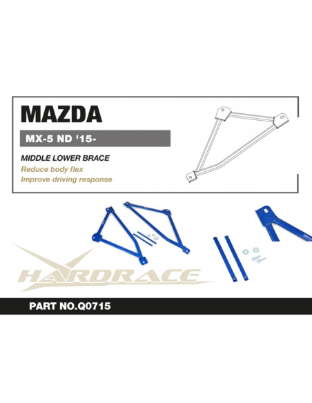 Barra di Rinforzo Inferiore Centrale Hardrace Mazda MX-5 ND