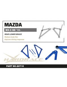 Barra di Rinforzo Inferiore Posteriore Hardrace Mazda MX-5 ND 2