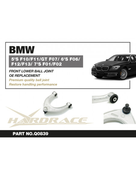 Braccio superiore anteriore Hardrace BMW Serie 5 F07 F10 F11 Serie 6 F06 F12 F13 + M6 Serie 7 F01 F02