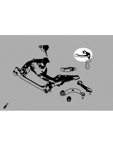 Braccio superiore anteriore Hardrace BMW Serie 5 F07 F10 F11 Serie 6 F06 F12 F13 + M6 Serie 7 F01 F02