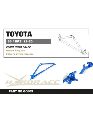 Barra Duomi Anteriore Hardrace Subaru BRZ ZC6 Toyota GT86 ZN6