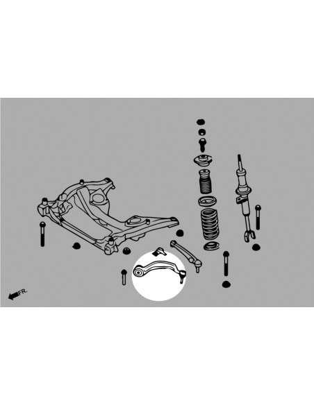 Braccio Inferiore Anteriore Hardrace BMW Serie 5 F07 Serie 7 F01 F02