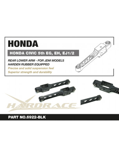Braccio Inferiore Posteriore Hardrace Honda Civic MK4 MK5 CRX MK2 Integra MK3 + Type R