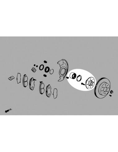 Kit Mozzo Ruota Anteriore 36 mm + Cuscinetto Hardrace Honda Civic MK5 MK6 Del Sol CR-X Integra MK3