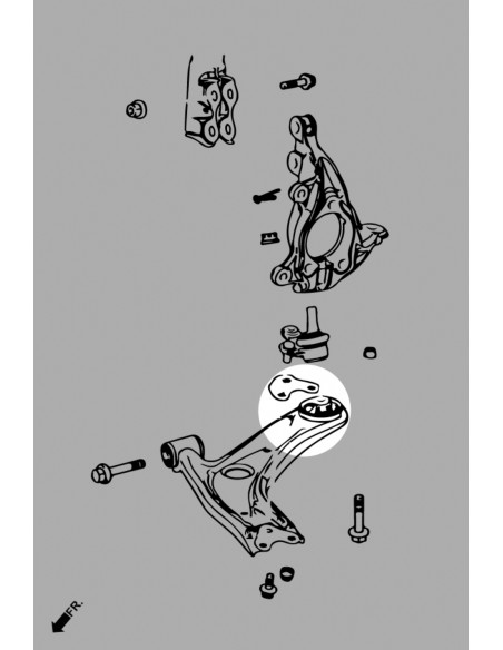 Boccola Posteriore Braccio Inferiore Anteriore Hardrace Toyota Corolla E210 Yaris GR MK1 XP210