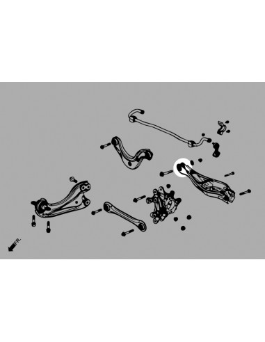 Boccola Braccio Inferiore Posteriore Hardrace Honda Civic MK10 MK11