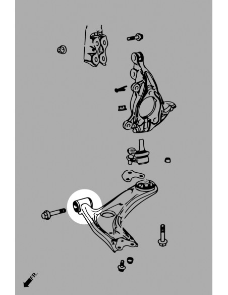 Front Lower Arm Bushing - Front Toyota Yaris / vitz