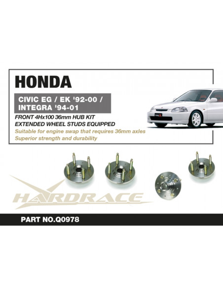 Mozzo Ruota Anteriore 36 mm Hardrace Honda Civic MK5 MK6