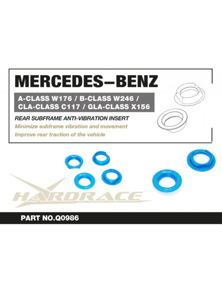 Inserto antivibrazione telaietto posteriore Hardrace Mercedes CLA C117