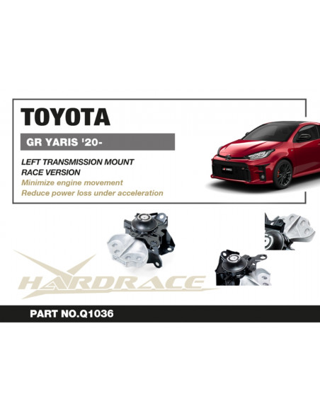 Supporto cambio lato sinistro Hardrace Toyota Yaris GR MK1 XP210