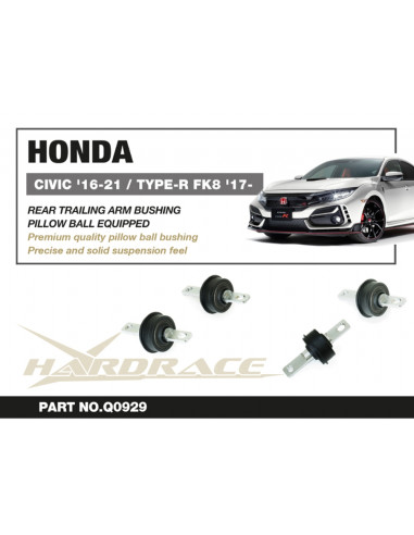 Boccola Braccio Longitudinale Posteriore Hardrace Honda Civic MK10 + Type R