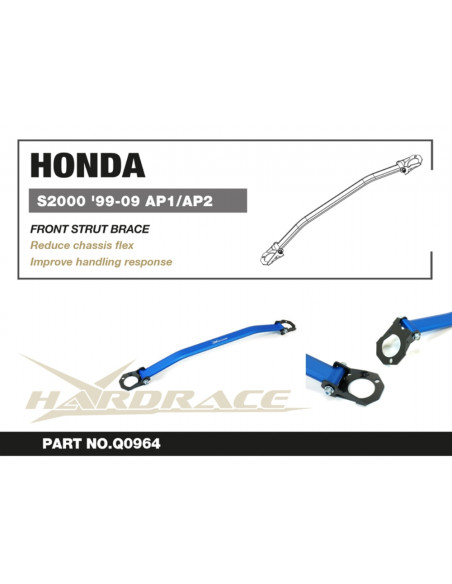 Barra Duomi Anteriore Hardrace Honda S2000 MK1 MK2