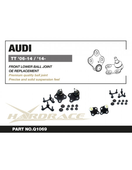 Giunto sferico del braccio inferiore anteriore Hardrace Audi TT 8J