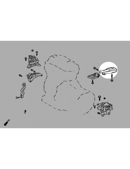 Rear Engine Mount Toyota Yaris / vitz