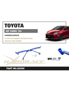 Barra duomi posteriore/rinforzo bagagliaio Hardrace Toyota Yaris GR MK1 XP210 2