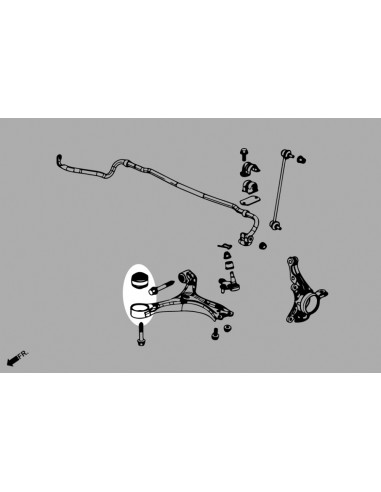 Boccola anteriore braccio inferiore anteriore Hardrace Honda Civic MK9