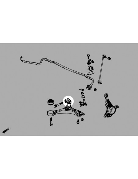 Boccola posteriore braccio inferiore anteriore Hardrace Honda Civic MK8 MK9