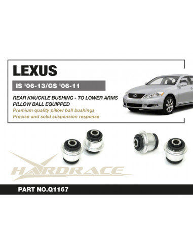 Boccola fusello posteriore braccio inferiore Hardrace Lexus GS MK3 S190 IS MK2 XE20