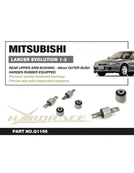 Boccola braccio superiore posteriore Hardrace Mitsubishi Lancer Evo I II III