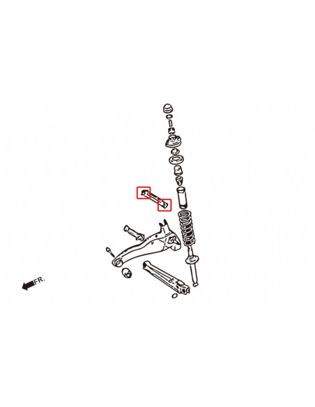 Boccola braccio superiore posteriore Hardrace Mitsubishi Lancer Evo I II III