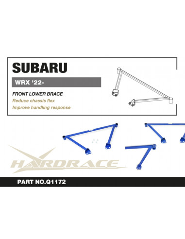 Barra di rinforzo anteriore inferiore a 4 punti Hardrace Subaru WRX VB