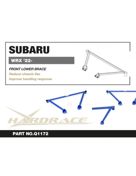 Barra di rinforzo anteriore inferiore a 4 punti Hardrace Subaru WRX VB
