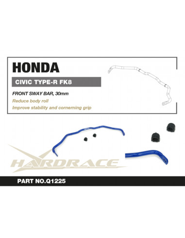 Barra stabilizzatrice anteriore Hardrace Honda Civic MK10 Type R