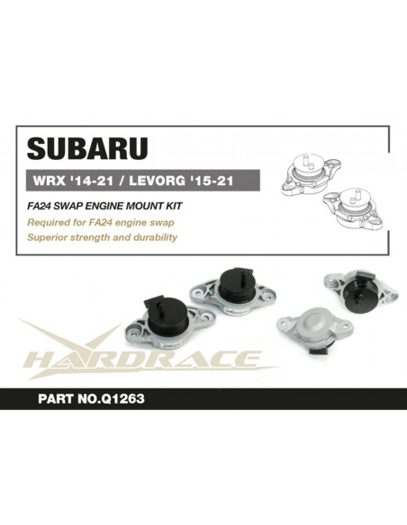 Kit supporti motore swap FA24 Hardrace Subaru WRX STi VA