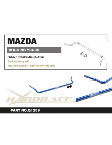Barra stabilizzatrice anteriore Hardrace Mazda MX-5 NB