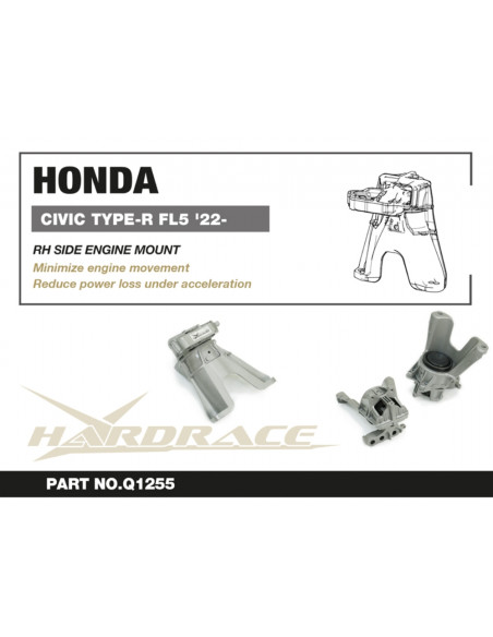 Supporto motore lato destro Hardrace Honda Civic MK11 Type R