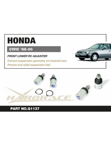 Regolatore RC anteriore Hardrace Honda Civic MK4 5 6 Integra MK2 3  + Type R Prelude