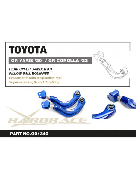 Kit camber superiore posteriore Hardrace Toyota Yaris GR MK1 XP210