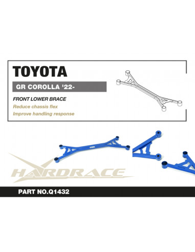 Barra di rinforzo anteriore inferiore a 4 punti Hardrace Toyota Corolla E210