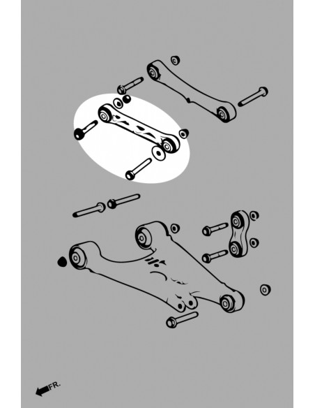 Kit convergenza posteriore Hardrace Tesla Model S Model X