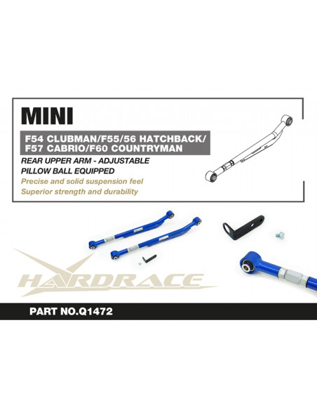 Braccio superiore posteriore su cuscinetti Hardrace BMW F40 F48 F39 F44 F45 F46 Mini F54 F55 F56 F57