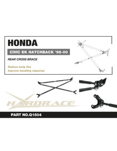 Barra trasversale posteriore Hardrace Honda Civic MK6 + Type R 2