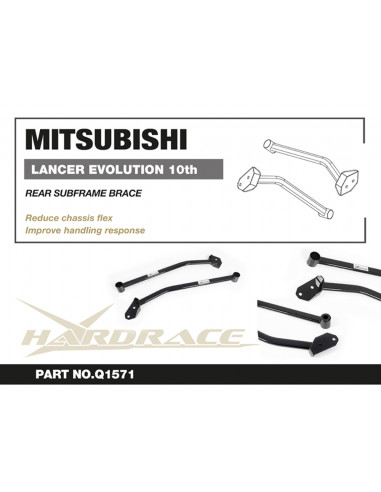 Barra Duomi Posteriore Hardrace Mitsubishi Lancer Evo X