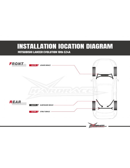 Rear Strut Brace Mitsubishi Lancer evolution