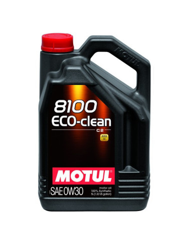 Motul 8100 Eco Clean C2 0W30 Engine Oil (Ford, Fiat & FAP Honda, Toyota, Subaru, Suzuki) 5L