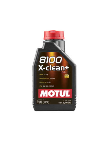 Olio motore Motul 5W30 8100 X-Clean+ (BMW, Porsche, Mercedes, Volkswagen) 1L