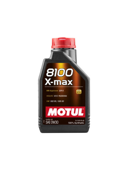 Olio motore Motul 8100 X-Max 0W30 (Mercedes, Volvo) 1L