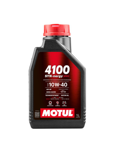 Olio motore Motul 10W40 4100 Syn-nergy Spec (1 l) (Mercedes, PSA, Renault, Volkswagen)