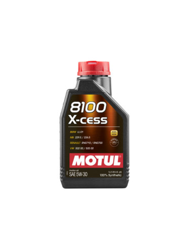 Motul 8100 X-Cess 5W30 Engine Oil (BMW, VW, Mercedes, Renault) 1L